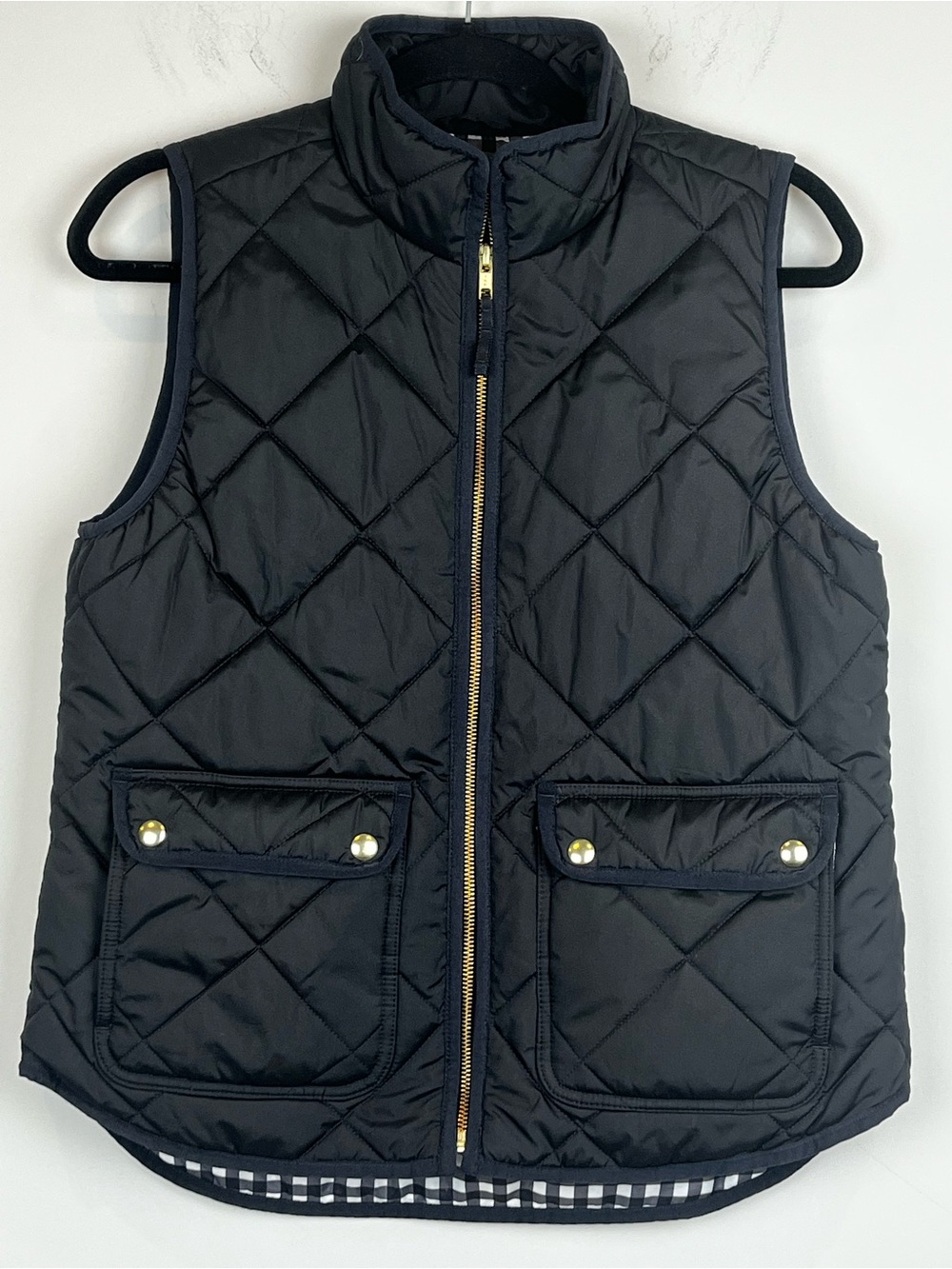 J. Crew Excursion Classic Quilted Puffer Vest Black Size Small